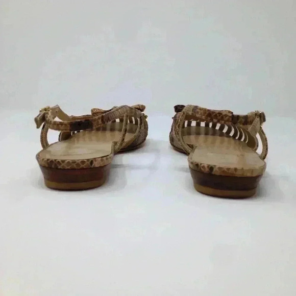 Stuart Weitzman Women Beige Brown Flats Spain 7 M - Picture 3 of 8